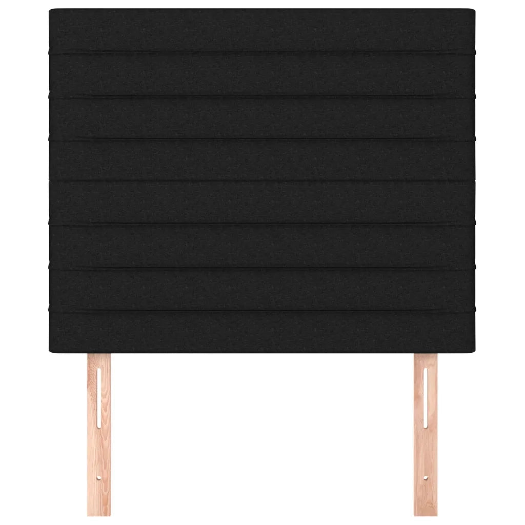 Testiere 2 pz Nero 100x5x78/88 cm in Tessuto