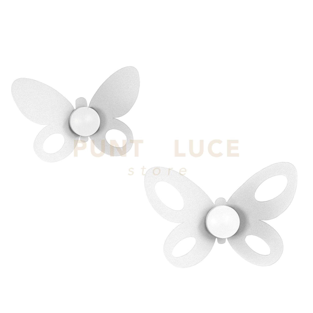 Set ganci appendiabiti di design Butterfly (2pz) Bianco