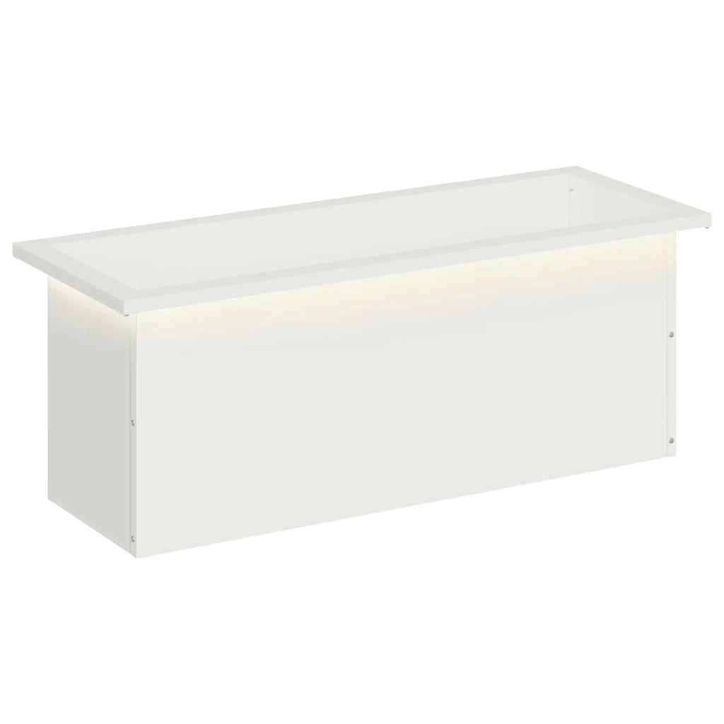 Fioriera da giardino con LED Bianco 30 x 80 x 30 cm Acciaio 8008100