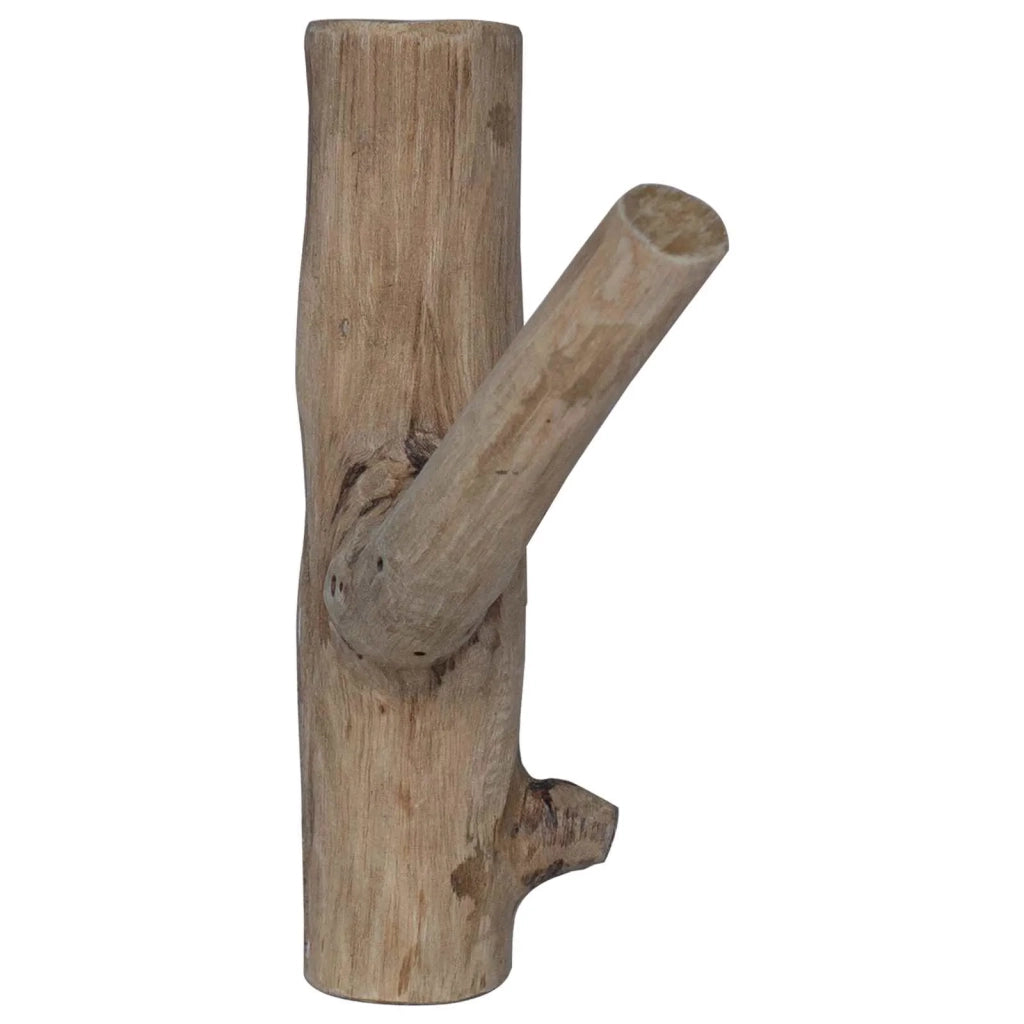 Gancio Marrone 4 x 4 x 14 cm Legno Recuperato Massello 42012377