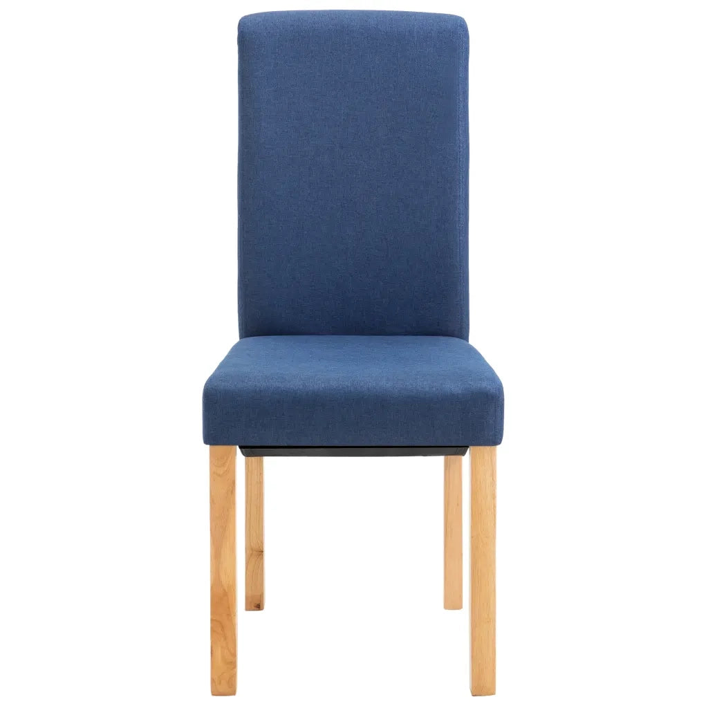Sedie da Pranzo 4 pz Blu in Tessuto 249028