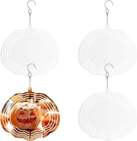 Set di 4 Spinner di Vento Sublimabile, a Doppia Faccia, con Ganci per Esterni, per Artigianato di Giardino e Decorazione di Finestre