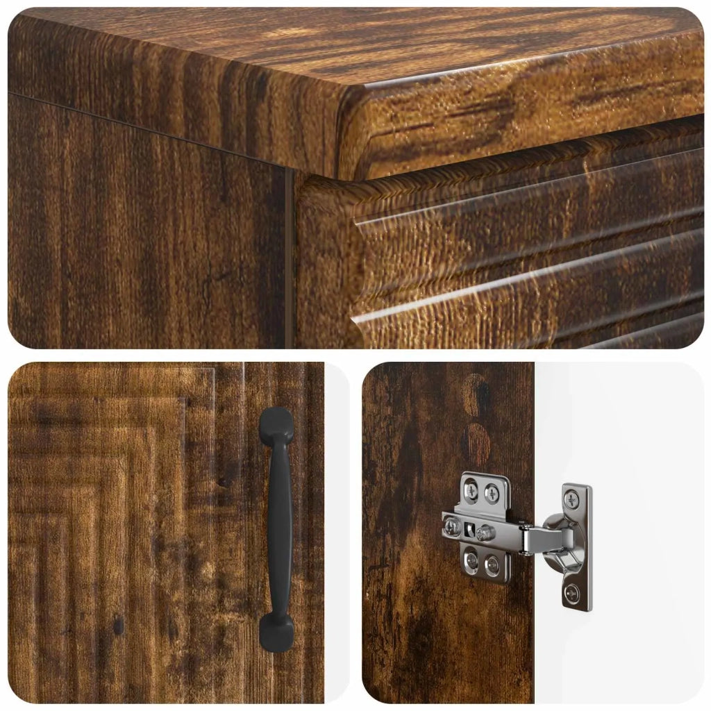 Armadio per Lavabo da Bagno HAARLEM Rovere Fumo 896790
