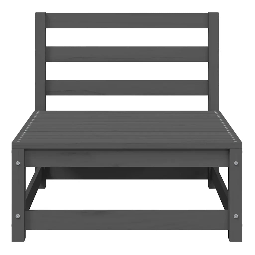 Salotto da Giardino-Set Divani da Giardino 3 pz Grigi in Legno Massello di Pino