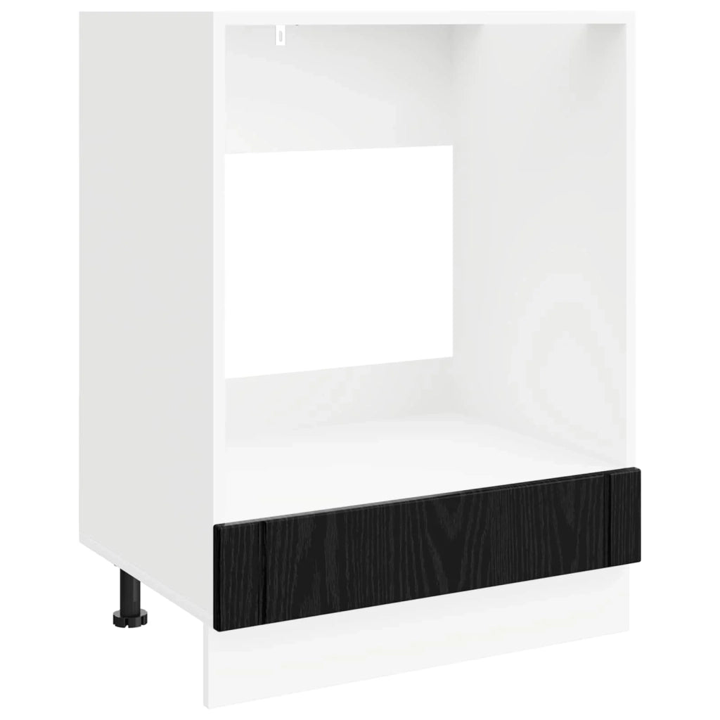 Mobile da cucina moderno dal design funzionale e pratico spazio di archiviazione 60 x 46 x 81 cm realizzato in legno di rovere nero 02_0058400