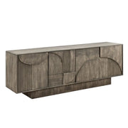 Buffet 170 cm 4 porte legno massiccio mango grigio fumé - Collezione ORINO