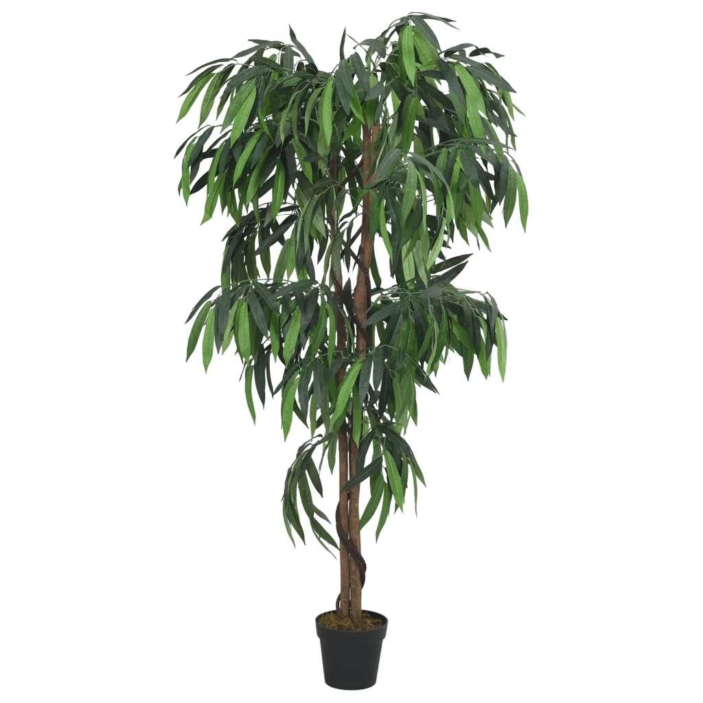 Albero Mango Artificiale 900 Foglie 180 cm Verde CFW6160031