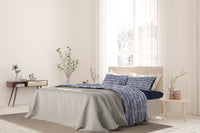 Set Lenzuola Singolo con Stampa Sopra Sotto e Federe Jeans Stripes