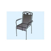 Gdlc Mango Sedia da Giardino Struttura in Acciaio Seduta Grigliato Verniciato 67x56x93 cm colore Nero