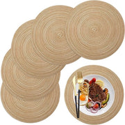 Set di piatti rotondi da 160 cm - lavabile - facile da pulire - resistente al calore - antiscivolo - cucina - tavola da pranzo - colore caffè