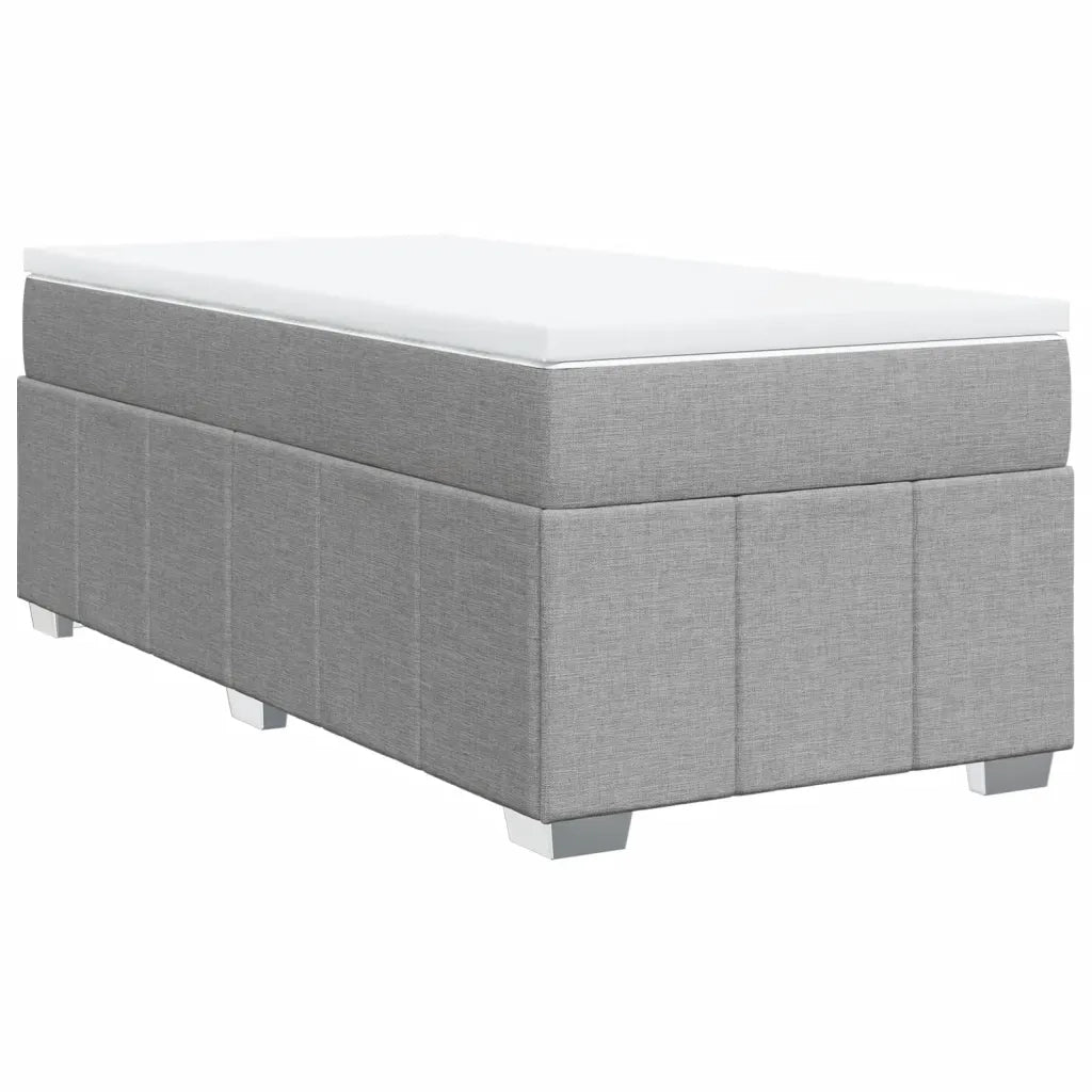 Giroletto a Molle con Materasso Grigio Chiaro 90x190 cm Tessuto 3285435