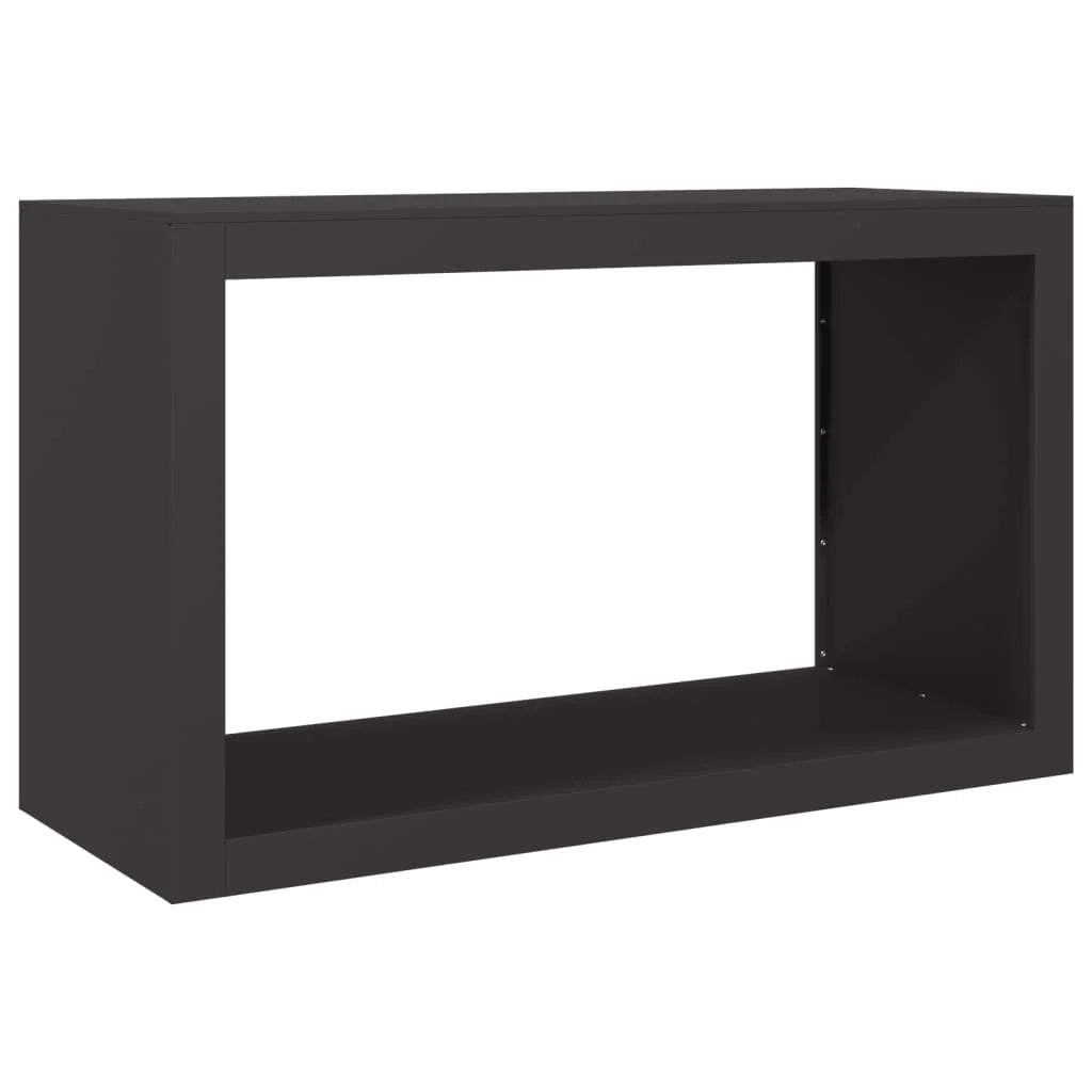 Portalegna 100 x 40 x 60 cm acciaio nero 02_0043693