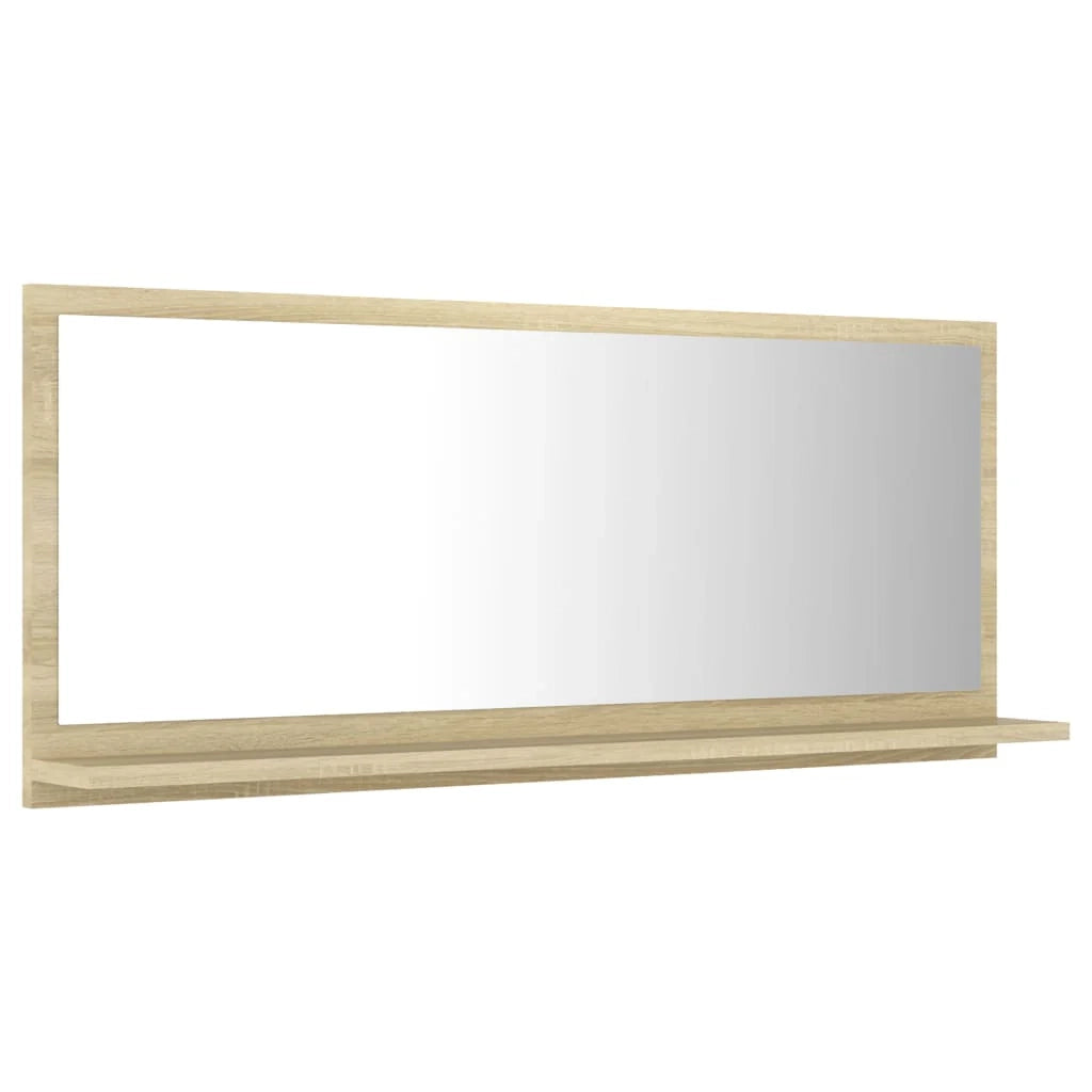 Specchio da bagno in rovere Sonoma 90x10,5x37 cm in truciolare 02_0006926