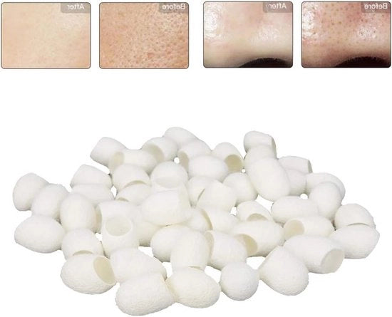 50 pezzi di palline esfolianti di conchiglia di seta - conchiglie di seta morbide per la pelle.