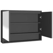 Armadietto Bagno con Specchio-Mobiletto a specchio 80x15x60 cm in MDF Antracite