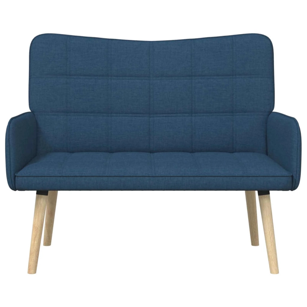 Sofa a Due Posti Blu 115 x 61 x 87 cm Tessuto 42028899