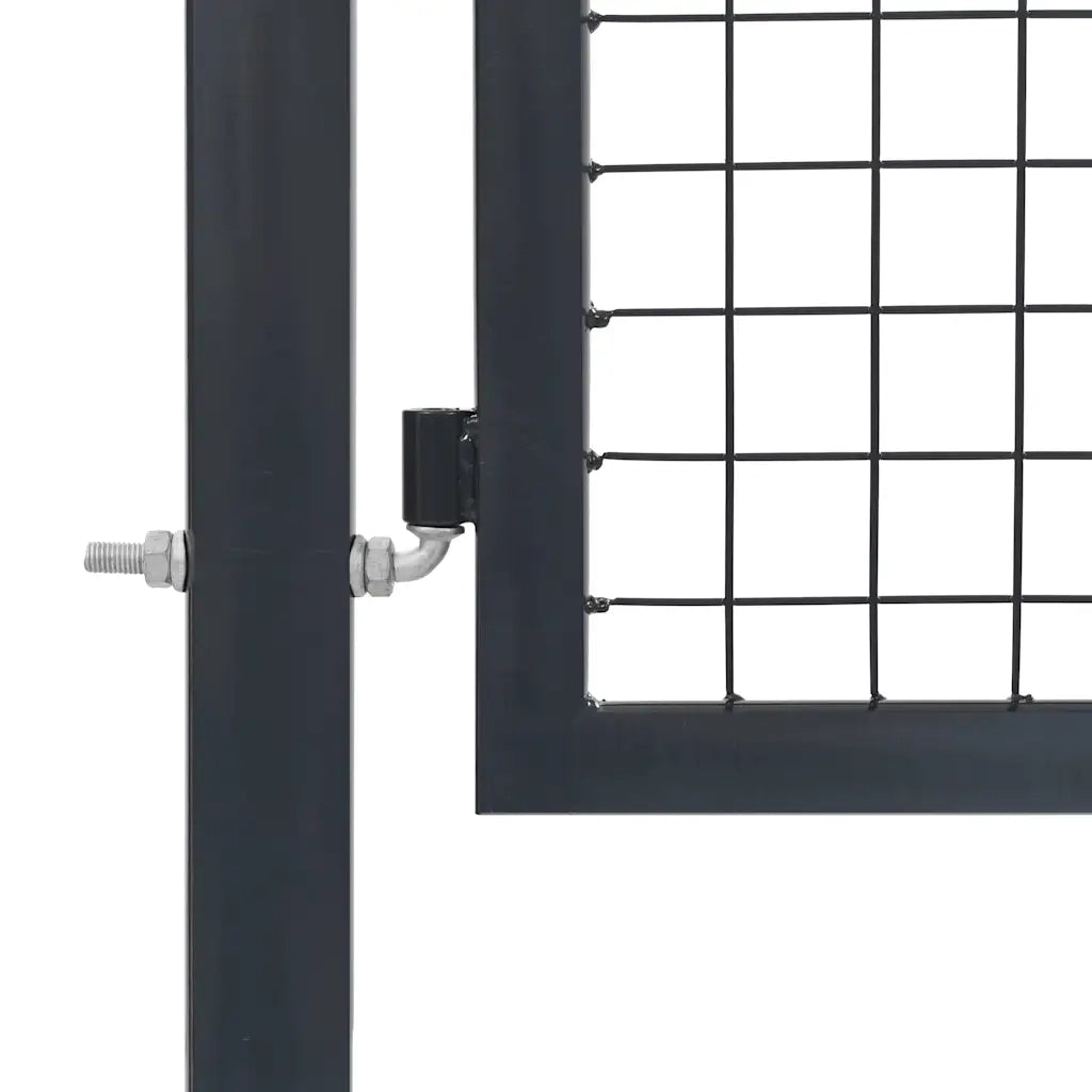 Cancello di Recinzione con Pali in Acciaio 350x100 cm Antracite cod mxl 51936