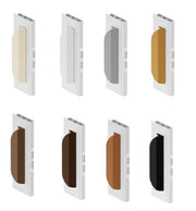 Maniglia di ricambio in PVC con viti per Porta a soffietto interasse 13 cm - Colore Bianco