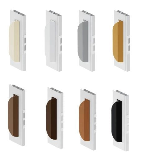 Maniglia di ricambio in PVC con viti per Porta a soffietto interasse 13 cm - Colore Bianco