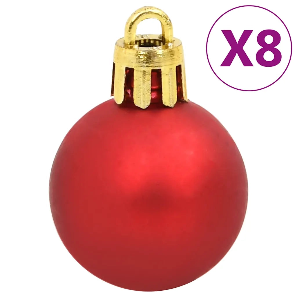Set Palline di Natale 112 pz-Decorazioni natalizie Rosso / Verde / Oro in Polistirene