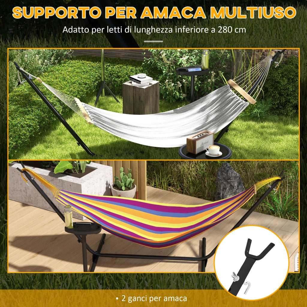 Set Amaca con Tavolino ¨C Zephmum ¨C Acciaio Nero 150kg