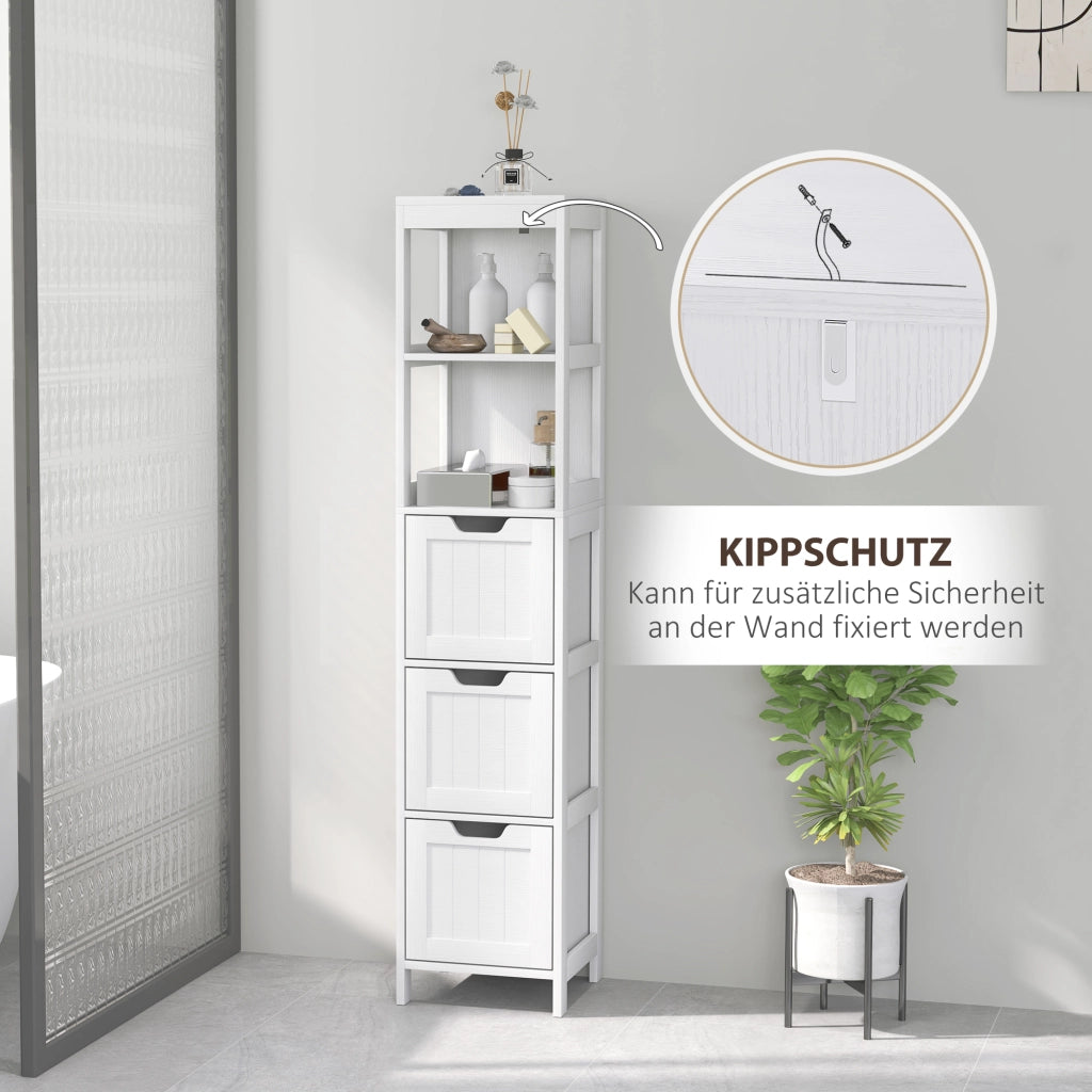 Mobile bagno con 2 ripiani e 3 cassetti ¨C Xylo ¨C bianco