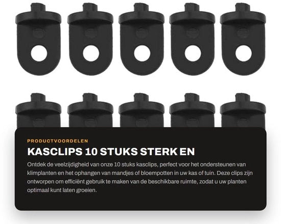 Clip per Piante in Plastica da 10 Stuks - Set di Fissaggio per Piante Sospese - per Giardini e Cestini - Risparmia Spazio - Facile da Installare