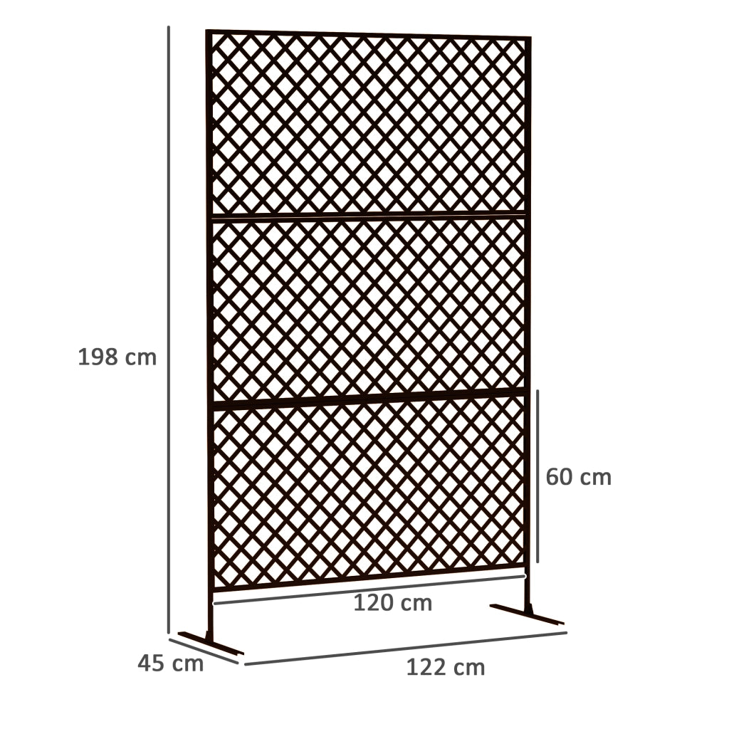 Pannello divisorio da giardino ¨C Xylo ¨C metallo nero per terrazza e patio