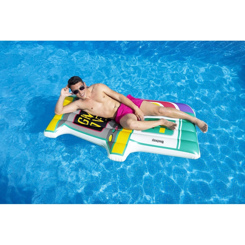 Trade Shop - Materassino Gonfiabile Galleggiante Piscina Aqua Arcade Grafica Forma Videogioco 43851 -