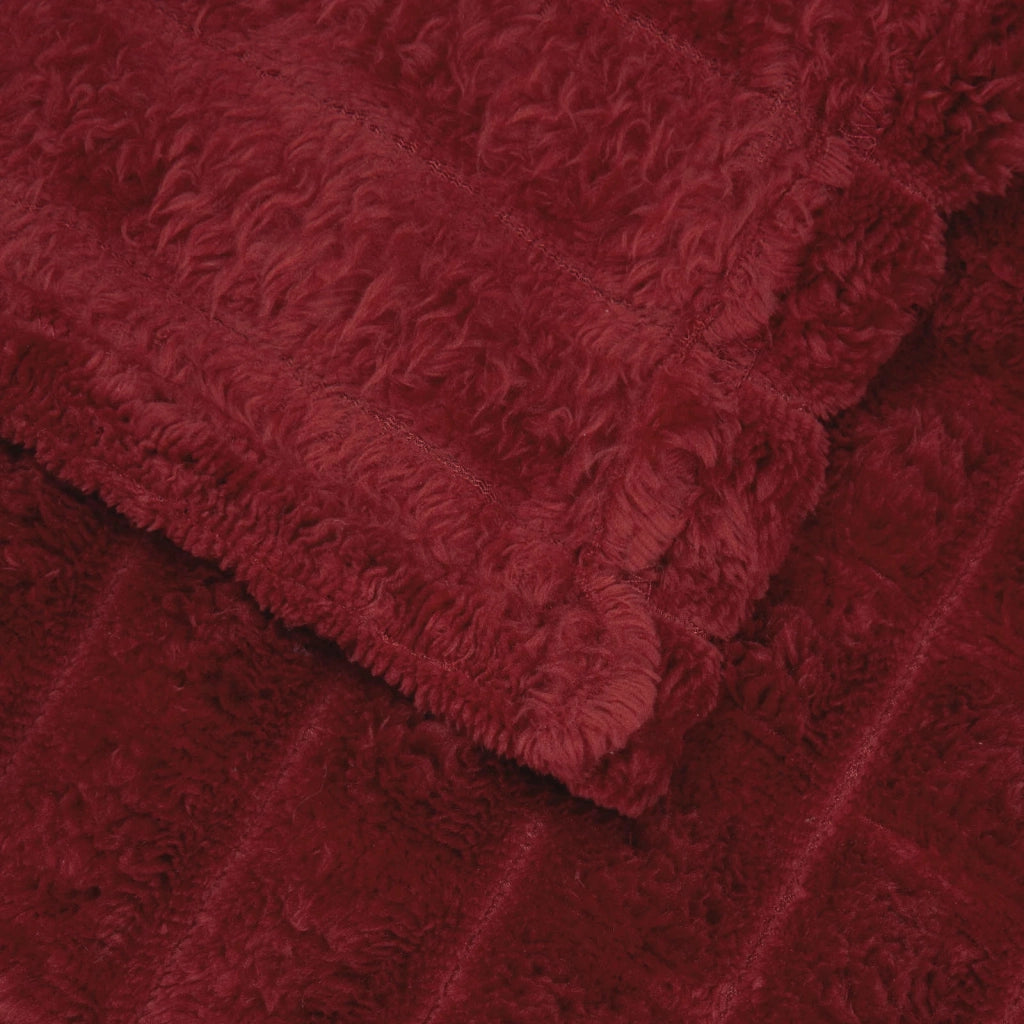 Coperta Rosso Bordeaux 150 x 130 cm Panno