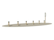 Slalom h50 Giochipark legno 9x9cm 6 montanti verticali outdoor fitness