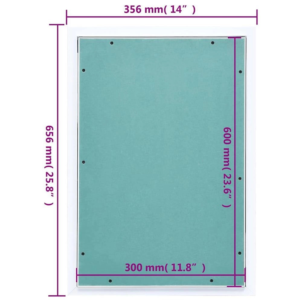 Inspection Hatch With Aluminium Frame And Plasterboard Insert 300x600 Mm