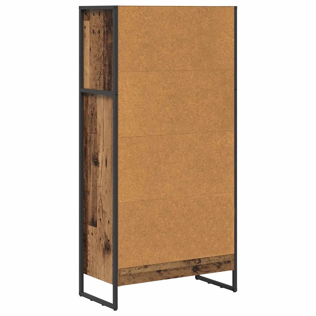 Armadio per Libri Legno vecchio 60 x 30 x 121 cm