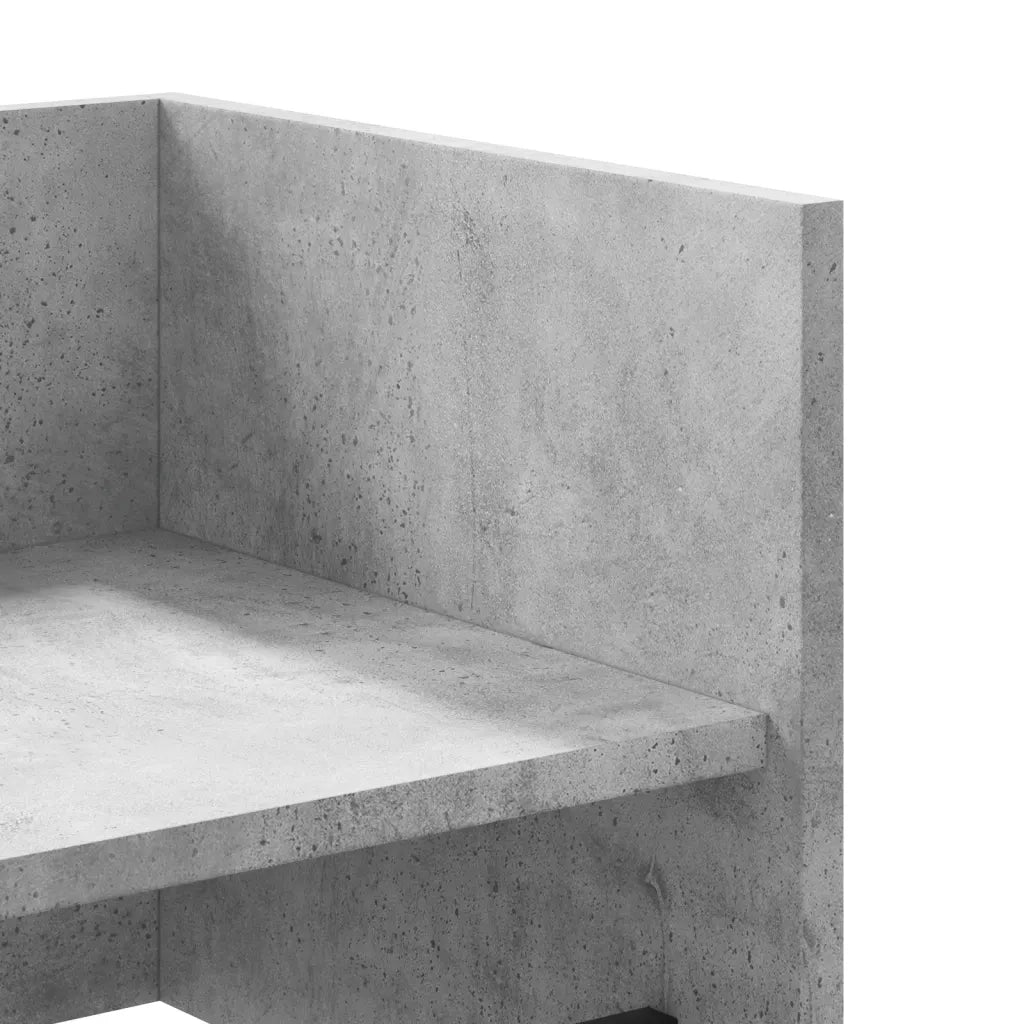 Scaffale a Muro | Mensola a parete Grigio Cemento 100x35x30,5 cm Legno Multistrato