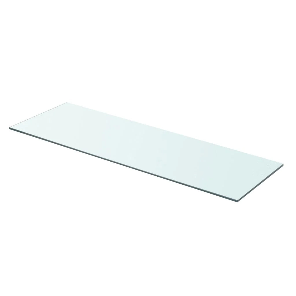 Elegante pannello per mensola in vetro trasparente 80 x 25 cm 2702200/2