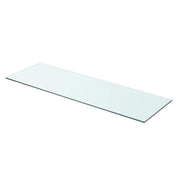 Elegante pannello per mensola in vetro trasparente 80 x 25 cm 2702200/2