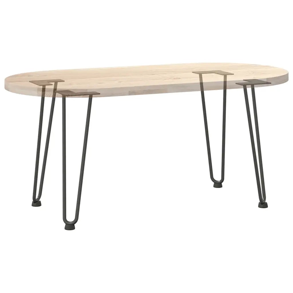 Gambe a forcina per tavolino da caff¨¨ 4 pz | Piede del tavolo nere 42 cm in acciaio massiccio