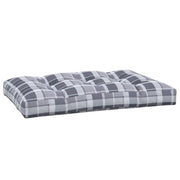 Cuscino per pallet | Cuscini per sedie a Quadri Grigi 120x80x12 cm in Tessuto