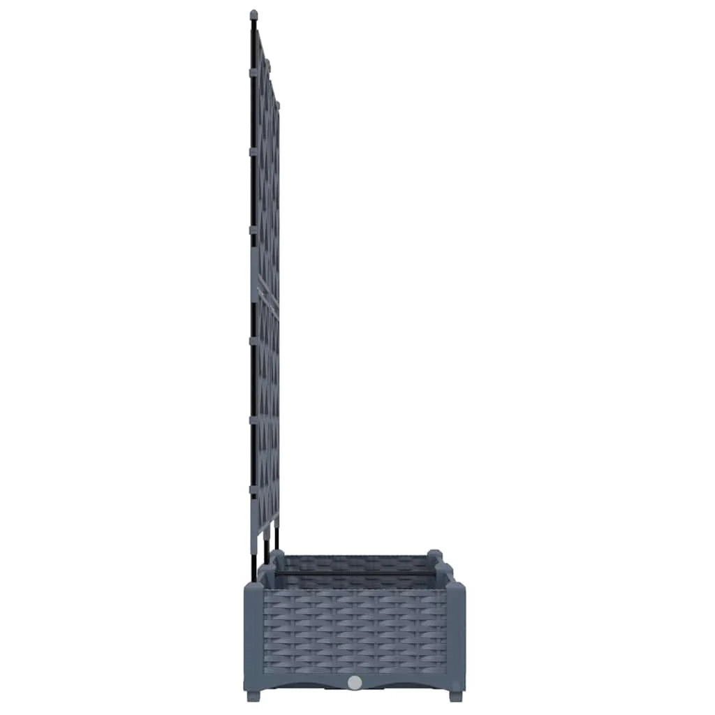Set di 2 fioriere da giardino dal design moderno 80 x 40 x 125,5 cm resistente acciaio grigio chiaro 02_0058581
