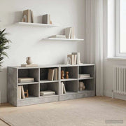 Armadietto per letto 2 pz Grigio Cemento 66 x 33 x 48 cm 893726