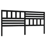 Testiera | Testata per Letto Nera 186x4x100 cm in Legno Massello di Pino