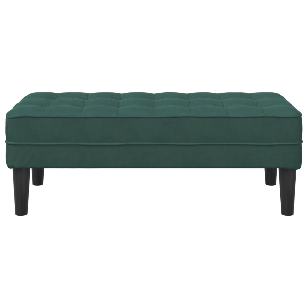 panca Verde Scuro 113x57x39 cm Velluto