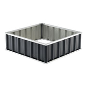 Fioriera quadrata in acciaio zincato 90 x 90 x 30 cm antracite 03_0007189