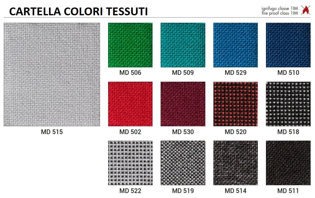 Divanetto a tre posti per sala da attesa in ecopelle o tessuto ignifugo in vari colori