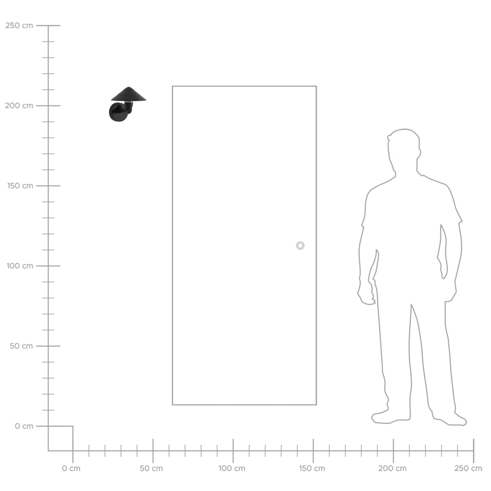 Lampada LED da Parete per Esterni in Alluminio Nero Design Moderno
