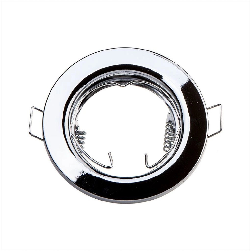 GU10 Round Spotlight Filat Chrome 2 PC/scatola