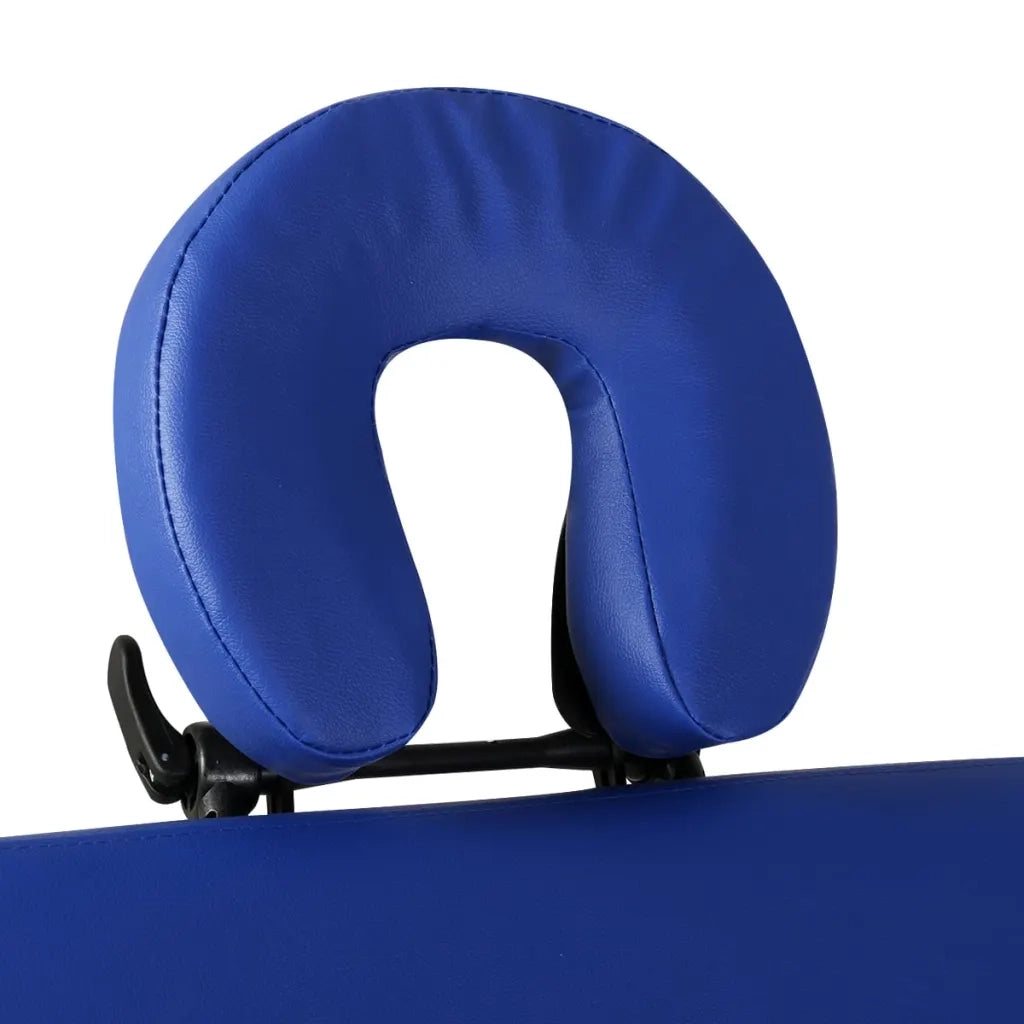 Lettino Pieghevole da Massaggio Blu 2 Zone con Telaio Legno CFW4808811