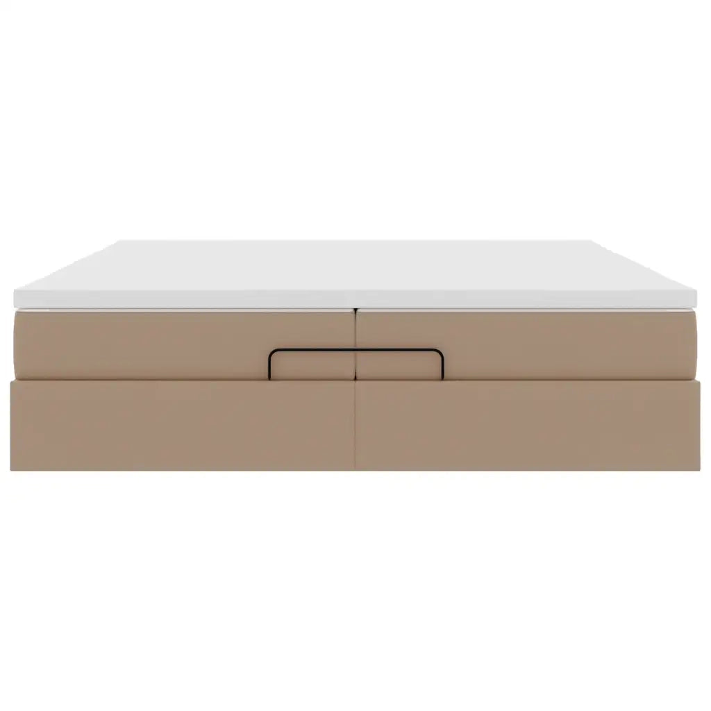 Struttura Letto Pouf con Materassi 200x200 cm Similpelle 3311060