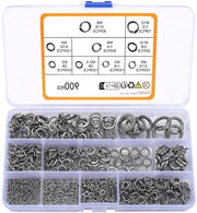 Set di veerschijven premium da 900 pezzi | Veerschijven in acciaio inossidabile | Afdichtingen elastiche per viti e viti | Dimensioni 2#, 1/8", 5/32", 3/16", 1/4", 5/16", 3/8", 1/2
