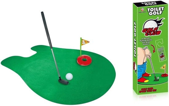 Giocodisfara - Gioco di Mini Golf - Club da Golf 64 cm - Erba Finta - Bersaglio con Bandiera - 2 Palle da Golf - Materiale di Alta Qualità